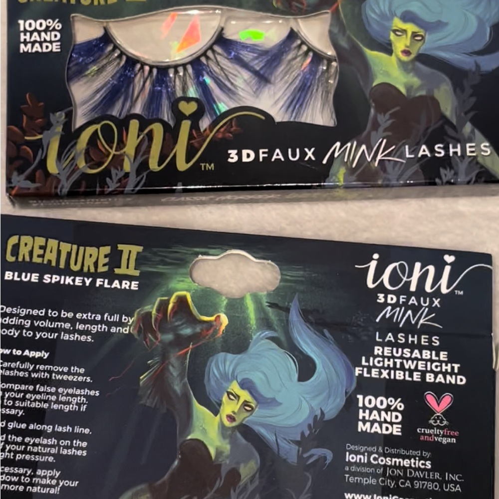 Ioni 3D Faux Mink Lashes - Blue Spikey Flare